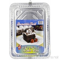DURABLE FOIL D47020 Aluminum Cake Pans (12 Pack)  13"  Silver - B004S5EP7M
